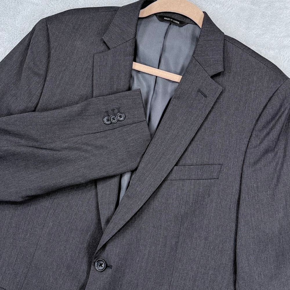 Banana Republic Tailored Wool Blazer Mens 42R Gray Lanificio Sport Coat 2-Button